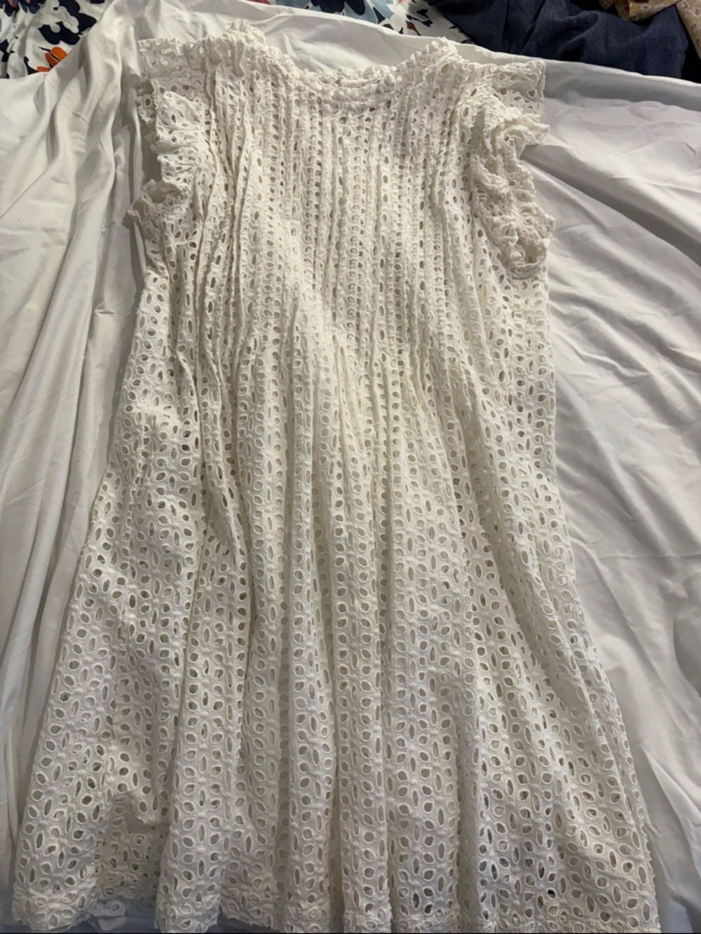 Madewell White Eyelet Mini Dress - Picture 3 of 6